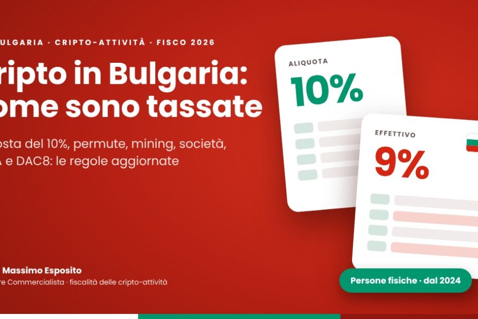Tassazione criptovalute in Bulgaria: aliquote, regole e novità 2026